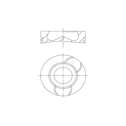 MAHLE ORIGINAL 681 02 00 Piston 91,0 mm, with piston ring carrier, without cooling duct