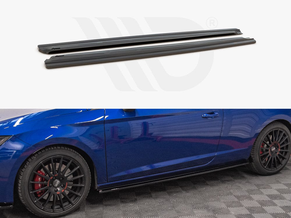 Maxton Design SE-LE-3-CU-3D-SD1T Side Skirt Splitters Seat Leon Cupra/ Fr Sc MK3/ MK3 Facelift | Duco Car Parts UK Car Parts