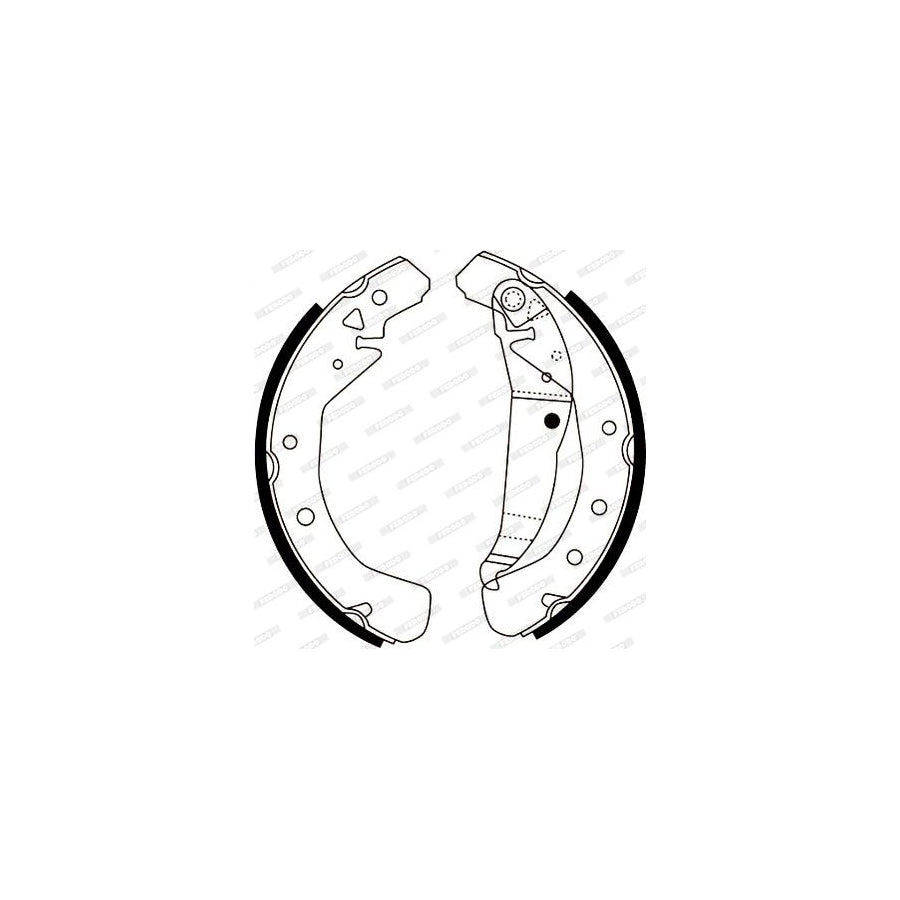 FERODO FSB4153 Brake Shoe Set with lever PREMIER