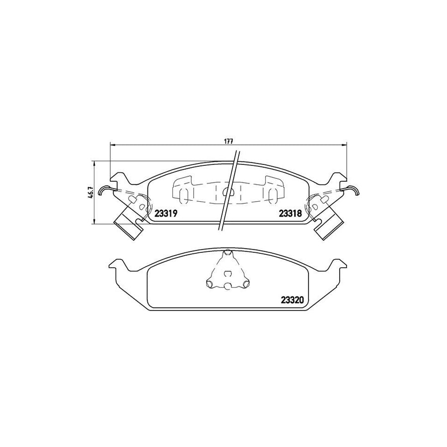 Brembo P 11 011 Brake Pad Set With Acoustic Wear Warning