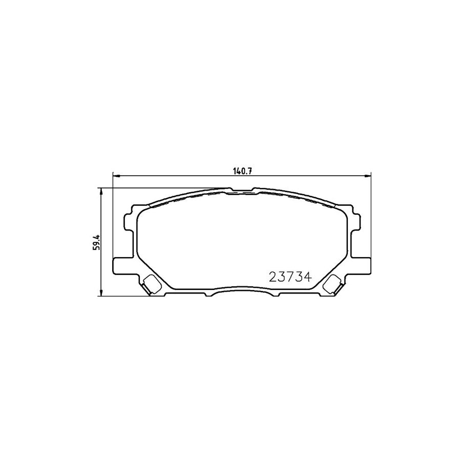 Hella 8DB 355 010 071 Brake Pad Set Not Prepared For Wear Indicator