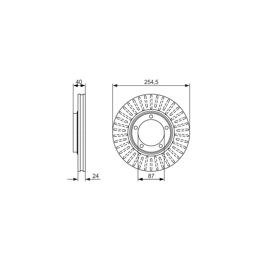 BOSCH 0 986 479 596 Brake Disc Vented Oiled High carbon without bolts screws