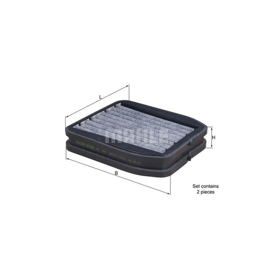 MAHLE ORIGINAL LKK 165/S Pollen filter suitable for MERCEDES-BENZ E-Class Activated Carbon Filter