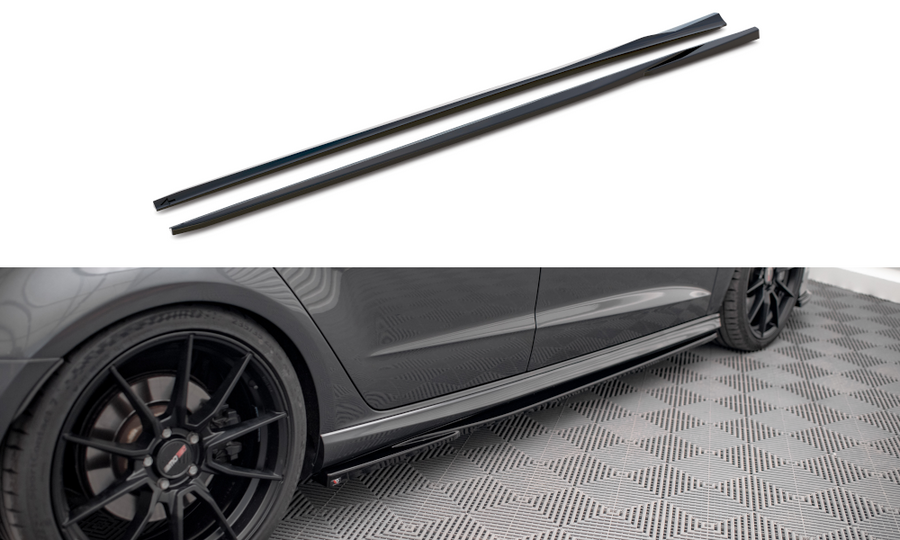 Maxton Design AU-S3-3F-SB-SD1T Side Skirts Diffusers Audi S3 Sportback 8V Facelift | Duco Car Parts UK Car Parts