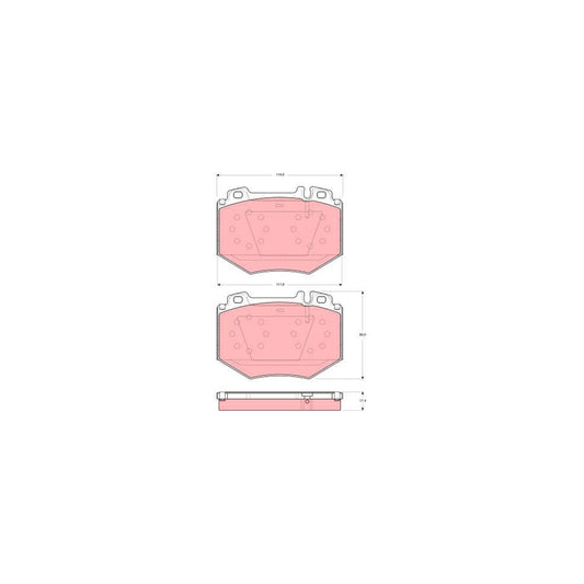 TRW Gdb1575 Brake Pad Set Suitable For Mercedes Benz S Class Saloon W220 Prepared For Wear Indicator