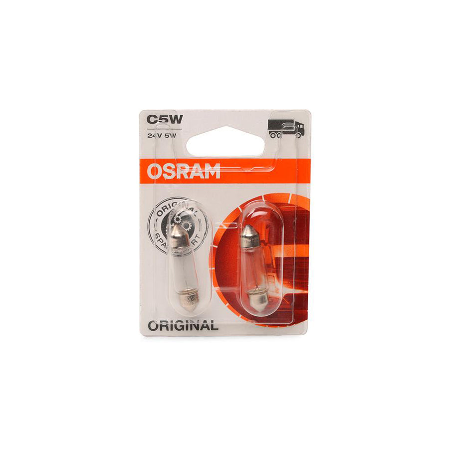 OSRAM ORIGINAL 6423-02B Bulb, licence plate light 24V 5W, C5W, SV8,5-8