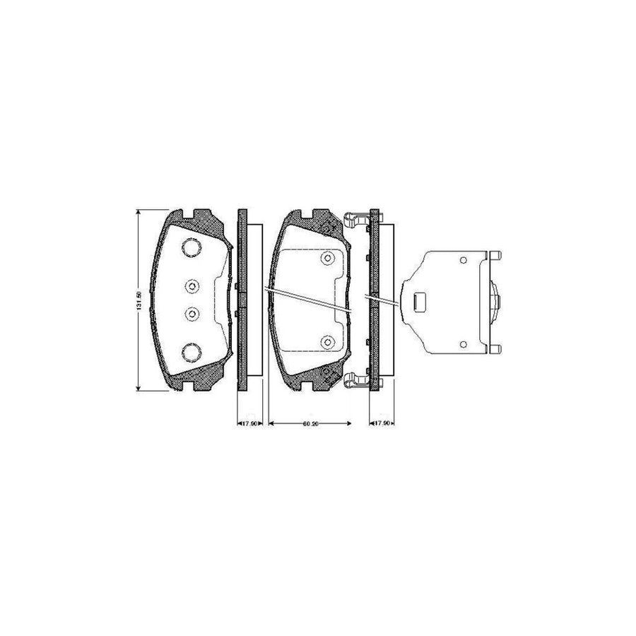 Bosch 0986Tb2933 Brake Pad Set Excl Wear Warning Contact With Accessories