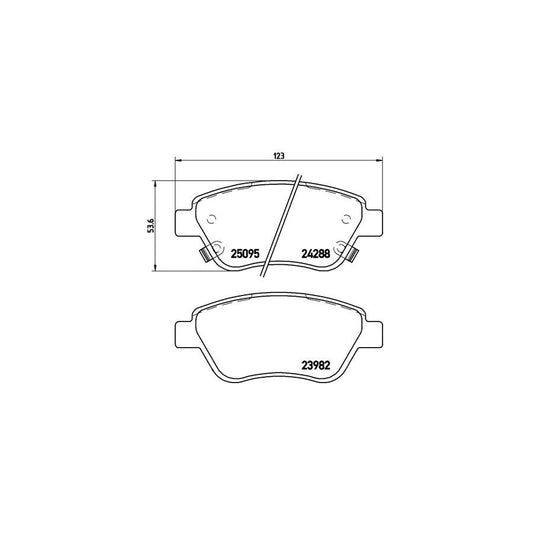 Brembo P 66 001 Brake Pad Set With Acoustic Wear Warning