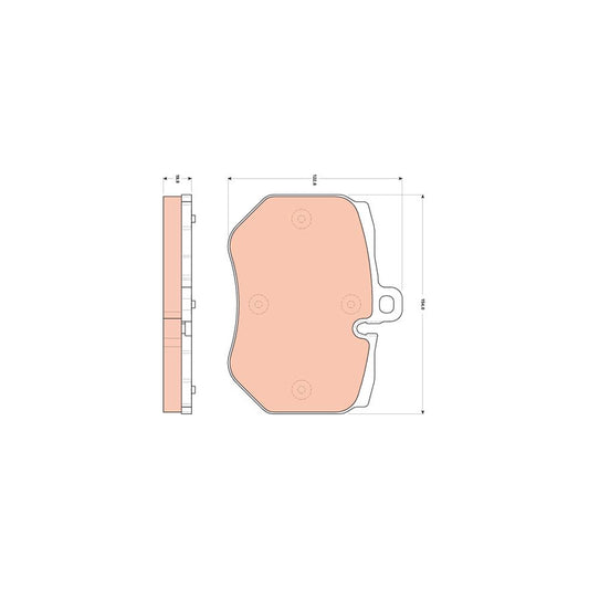 TRW Gdb1848 Brake Pad Set Prepared For Wear Indicator