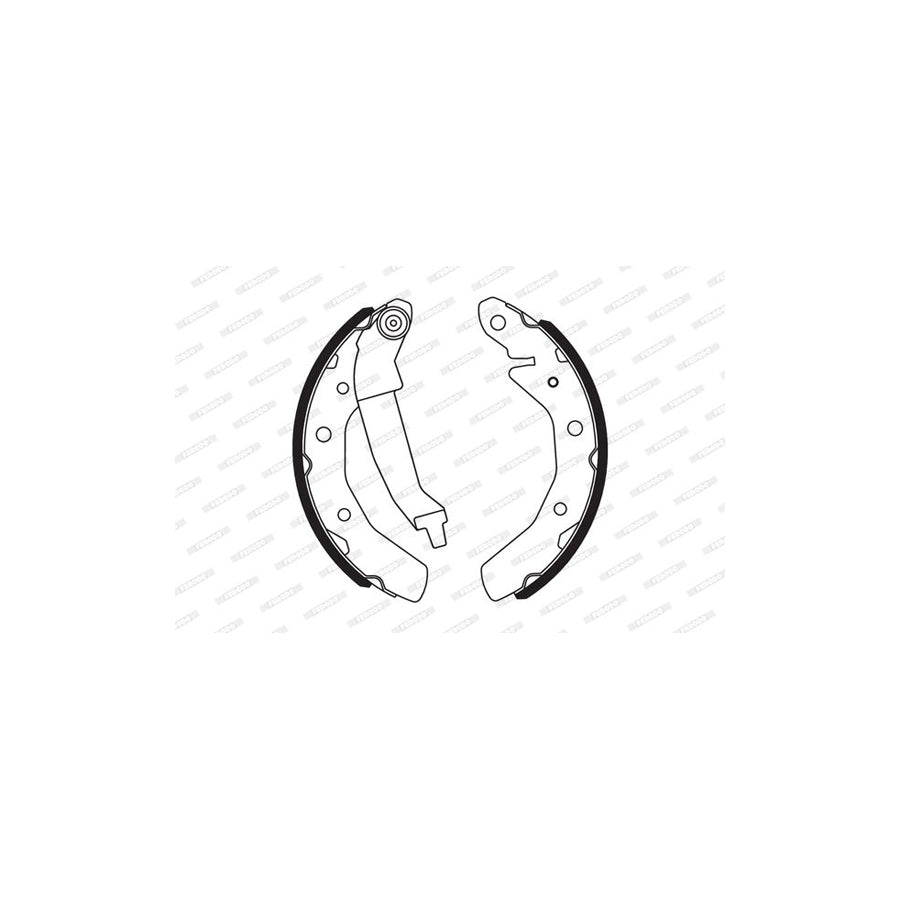 FERODO PREMIER FSB566 Brake Shoe Set with accessories