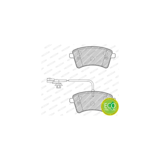 Ferodo Premier Eco Friction Fdb4340 Brake Pad Set For Renault Kangoo Incl Wear Warning Contact With Accessories