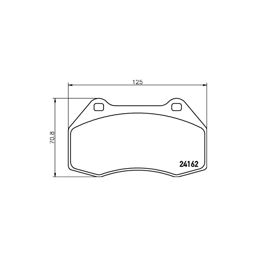 Hella 8DB 355 012 151 Brake Pad Set Not Prepared For Wear Indicator