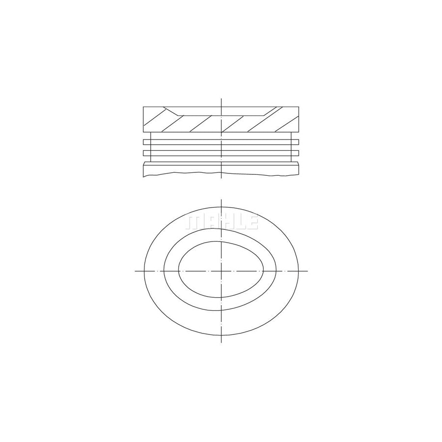 MAHLE ORIGINAL 681 08 02 Piston 76,0 mm, without cooling duct