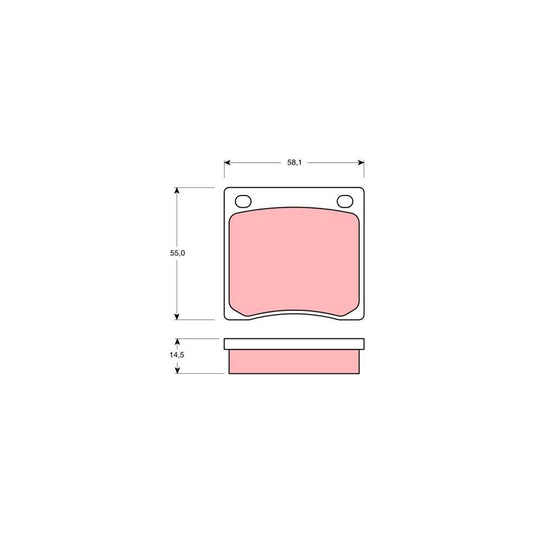 TRW Gdb126 Brake Pad Set Not Prepared For Wear Indicator