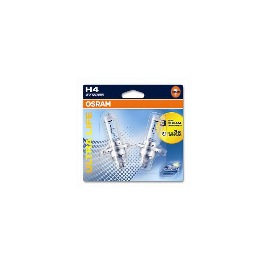 OSRAM ULTRA LIFE 64193ULT-02B Bulb, spotlight H4 12V 60 / 55W P43t 3200K Halogen