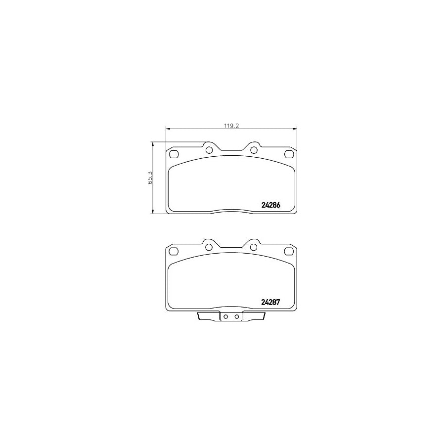 Hella 8DB 355 006 641 Brake Pad Set With Acoustic Wear Warning