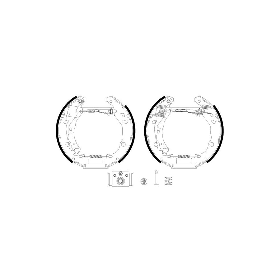 TEXTAR 84083201 Brake Shoe Set with adjuster with wheel brake cylinder