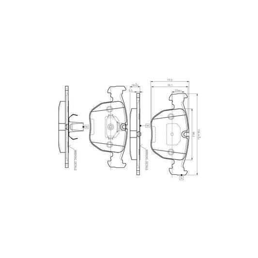 Bosch 0986Tb2292 Brake Pad Set Excl Wear Warning Contact With Accessories