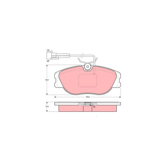 TRW Gdb1117 Brake Pad Set Incl Wear Warning Contact