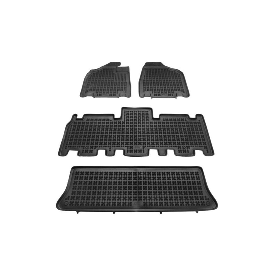 REZAW PLAST 201011 Floor mat set for KIA Sedona I (GQ) Elastomer, Front and Rear, Black