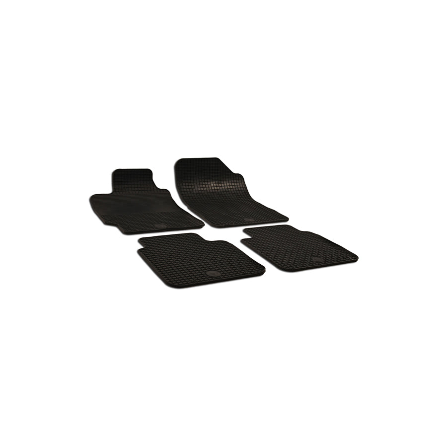 WALSER 50522 Floor mat set for TOYOTA Camry VI Saloon (_V4_) Elastomer, Front and Rear, Quantity: 4, Black
