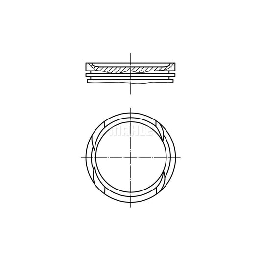 MAHLE ORIGINAL 082 60 01 Piston 93,6 mm, without cooling duct