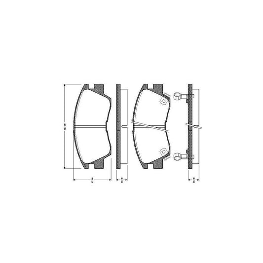 Bosch 0986Tb2154 Brake Pad Set Excl Wear Warning Contact With Accessories