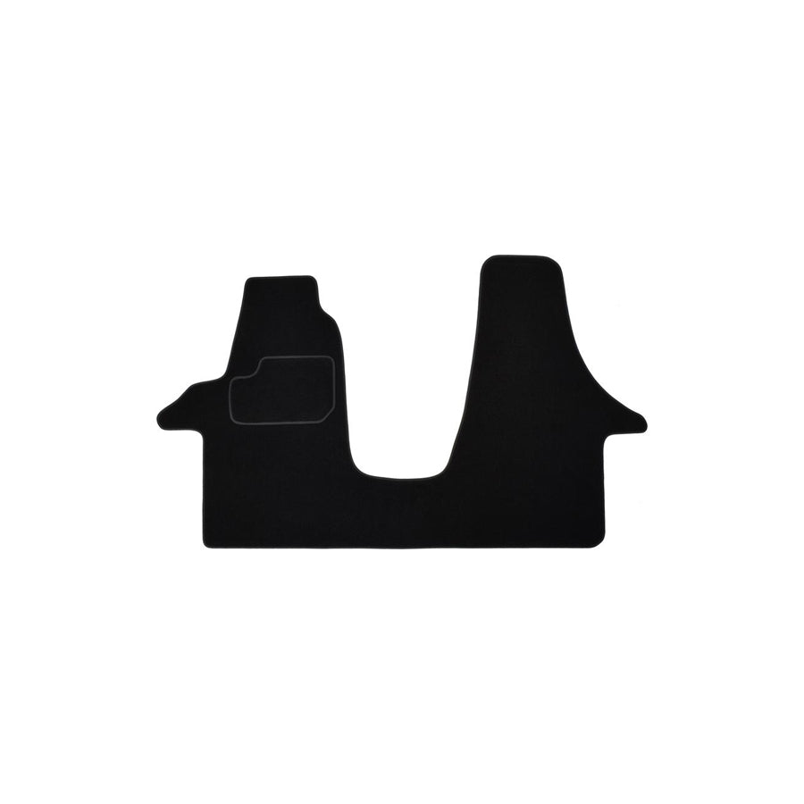 CUSTOPOL Tailored VW415C Floor mat set for VW TRANSPORTER Textile, Front and Rear, Quantity: 1, Black