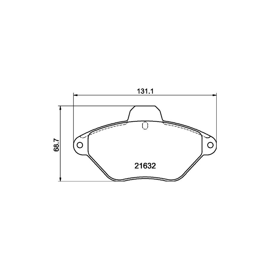 Hella 8DB 355 019 211 Brake Pad Set For CITROEN Xantia Incl Wear Warning Contact