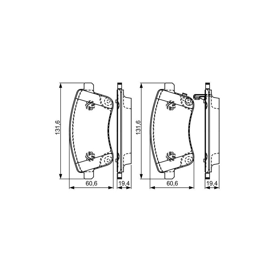 Bosch 0986495307 Brake Pad Set For Kia Venga Yn With Acoustic Wear Warning With Anti Squeak Plate With Mounting Manual BP1596