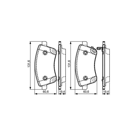 Bosch 0986495307 Brake Pad Set For Kia Venga Yn With Acoustic Wear Warning With Anti Squeak Plate With Mounting Manual BP1596