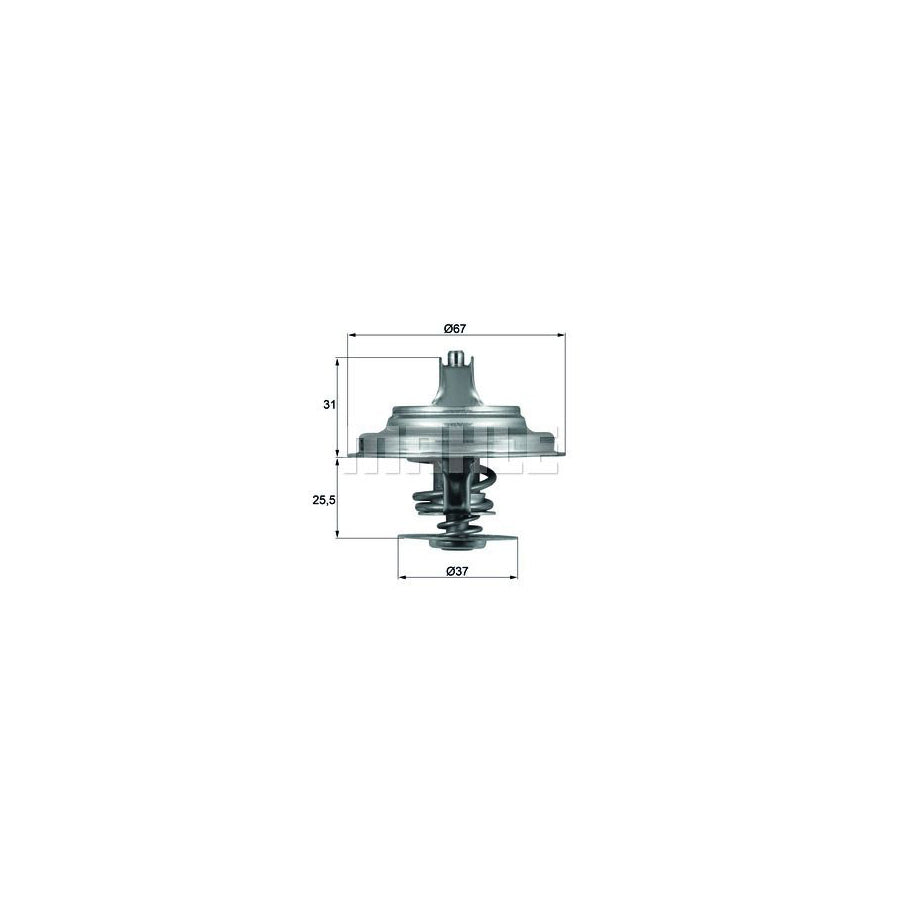 MAHLE ORIGINAL TX 25 71D Engine thermostat Opening Temperature: 71°C, with seal