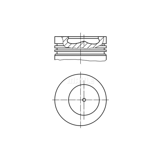 MAHLE ORIGINAL 009 07 00 Piston 93,0 mm, with cooling duct, with piston ring carrier