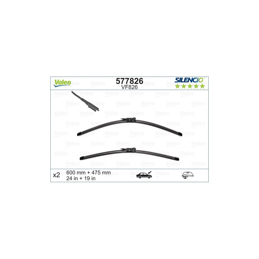 Valeo Silencio X.Trm 577826 Wiper Blade For Audi A3 Convertible (8P7) | Duco Car Parts UK Car Parts