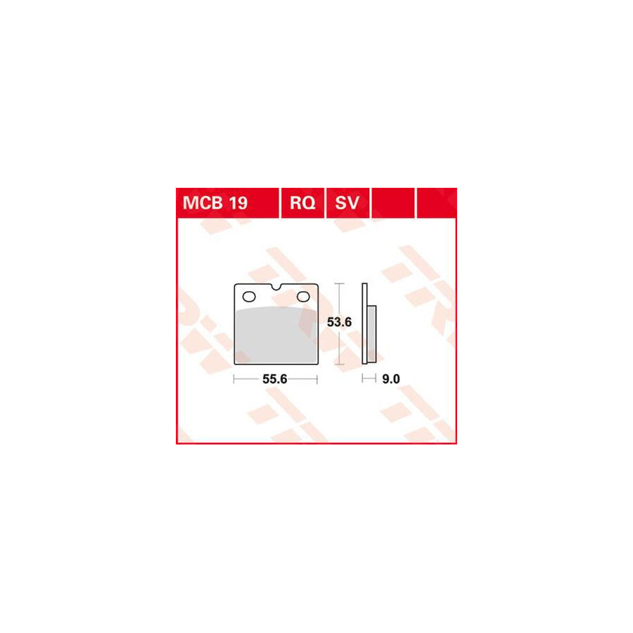 TRW Organic Sportive Mcb19Rq Brake Pad Set
