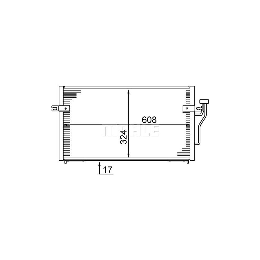 MAHLE ORIGINAL AC 213 000S Air conditioning condenser without dryer