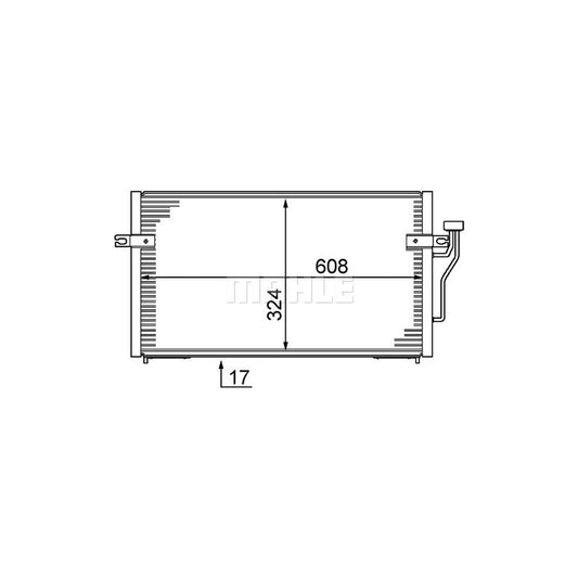 MAHLE ORIGINAL AC 213 000S Air conditioning condenser without dryer