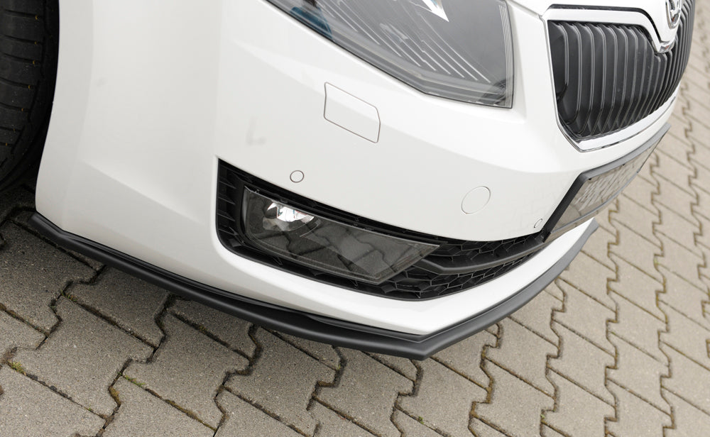 Rieger 00079017 Skoda 5E Octavia Front Splitter -  Matte Black