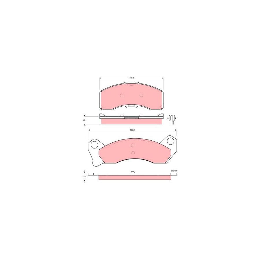 TRW Gdb4075 Brake Pad Set Not Prepared For Wear Indicator