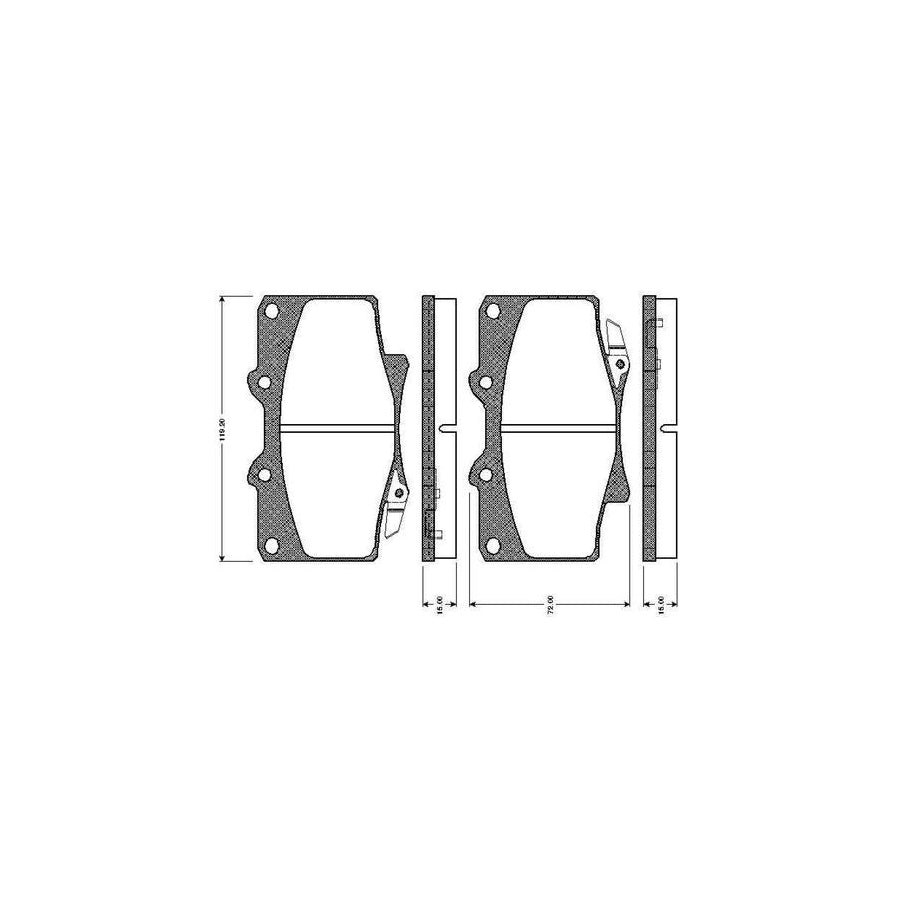 Bosch 0986Tb2238 Brake Pad Set For Toyota Land Cruiser Excl Wear Warning Contact With Accessories