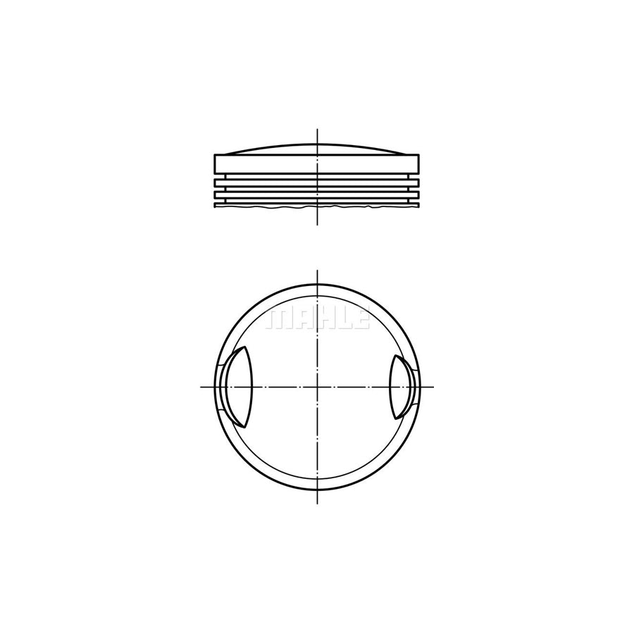 MAHLE ORIGINAL 009 19 02 Piston 84,6 mm, without cooling duct