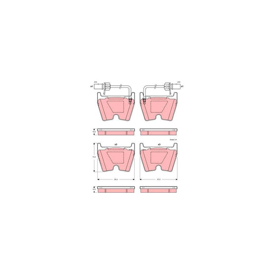 TRW Gdb1507 Brake Pad Set Incl Wear Warning Contact