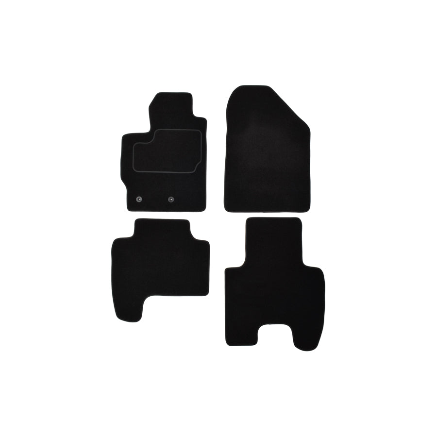 CUSTOPOL Tailored TOY380S Floor mat set for TOYOTA YARIS Textile, Front and Rear, Quantity: 4, Grey