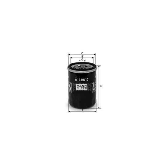 MANN-FILTER W 610/10 Oil Filter Spin-on Filter