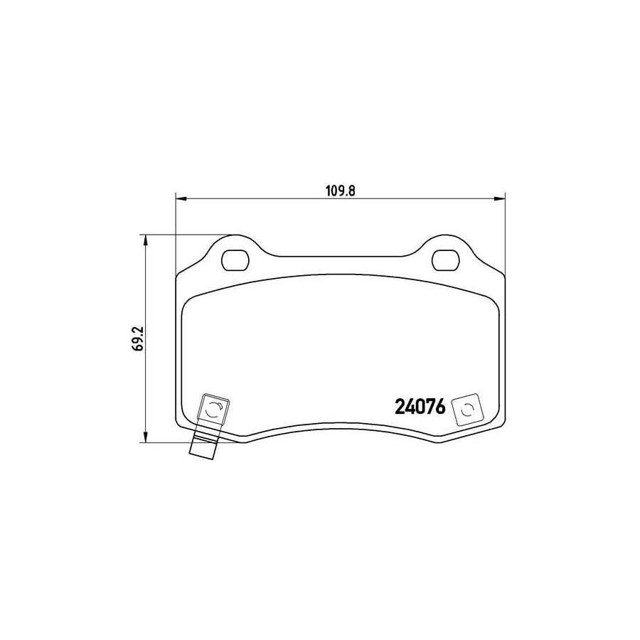 Brembo P 11 024 Brake Pad Set With Acoustic Wear Warning