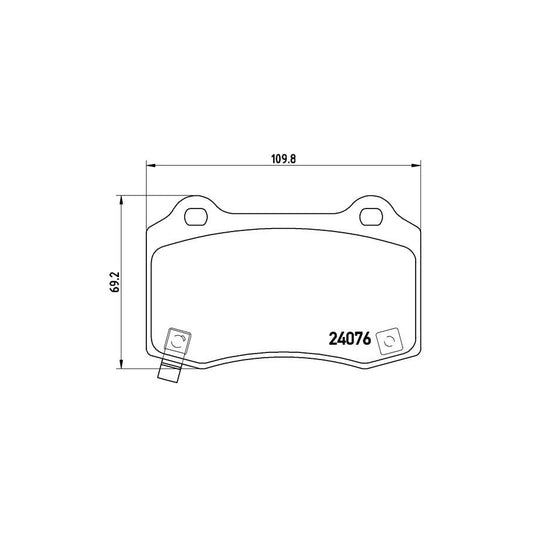 Brembo P 11 024 Brake Pad Set With Acoustic Wear Warning