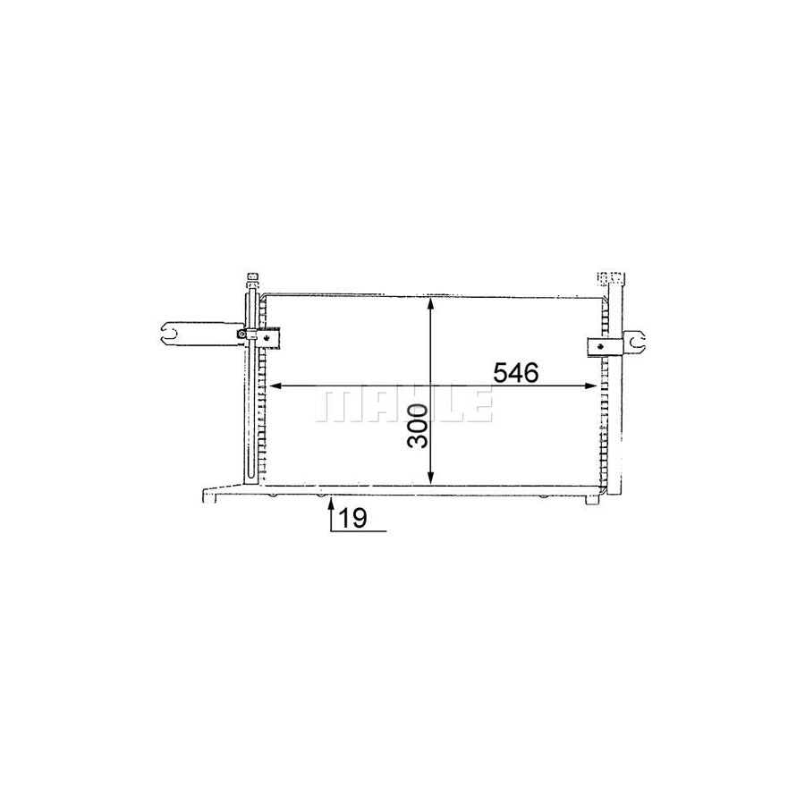 MAHLE ORIGINAL AC 240 000S Air conditioning condenser for NISSAN MICRA without dryer