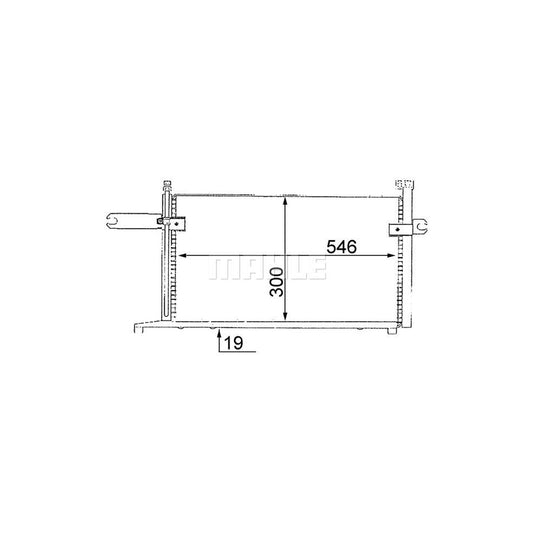 MAHLE ORIGINAL AC 240 000S Air conditioning condenser for NISSAN MICRA without dryer