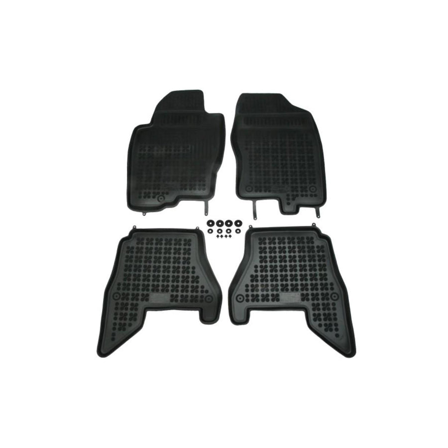 REZAW PLAST 201804 Floor mat set for NISSAN Pathfinder III (R51) Elastomer, Front and Rear, Black
