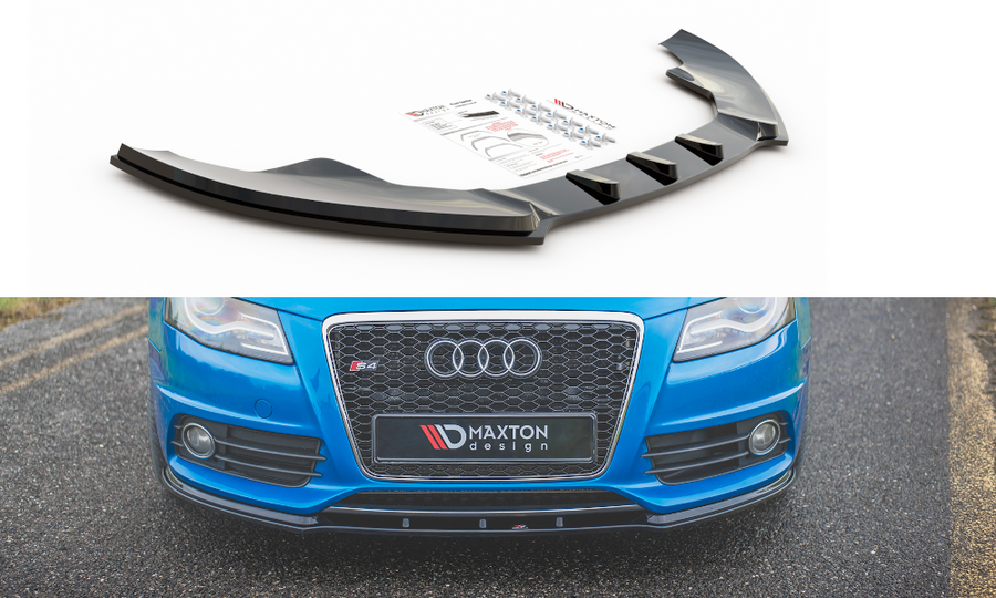 Maxton Design AU-S4-B8-FD1T Front Splitter Audi S4 / A4 S-Line B8 | Duco Car Parts UK Car Parts